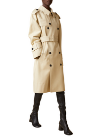 Manteau Spellman en cuir - Bone