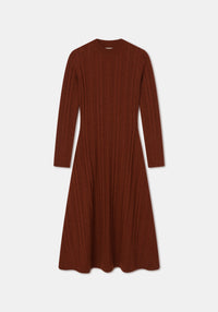 Spice maxi dress in wool - Rust