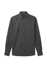 Chemise à plaque en laine - Gris