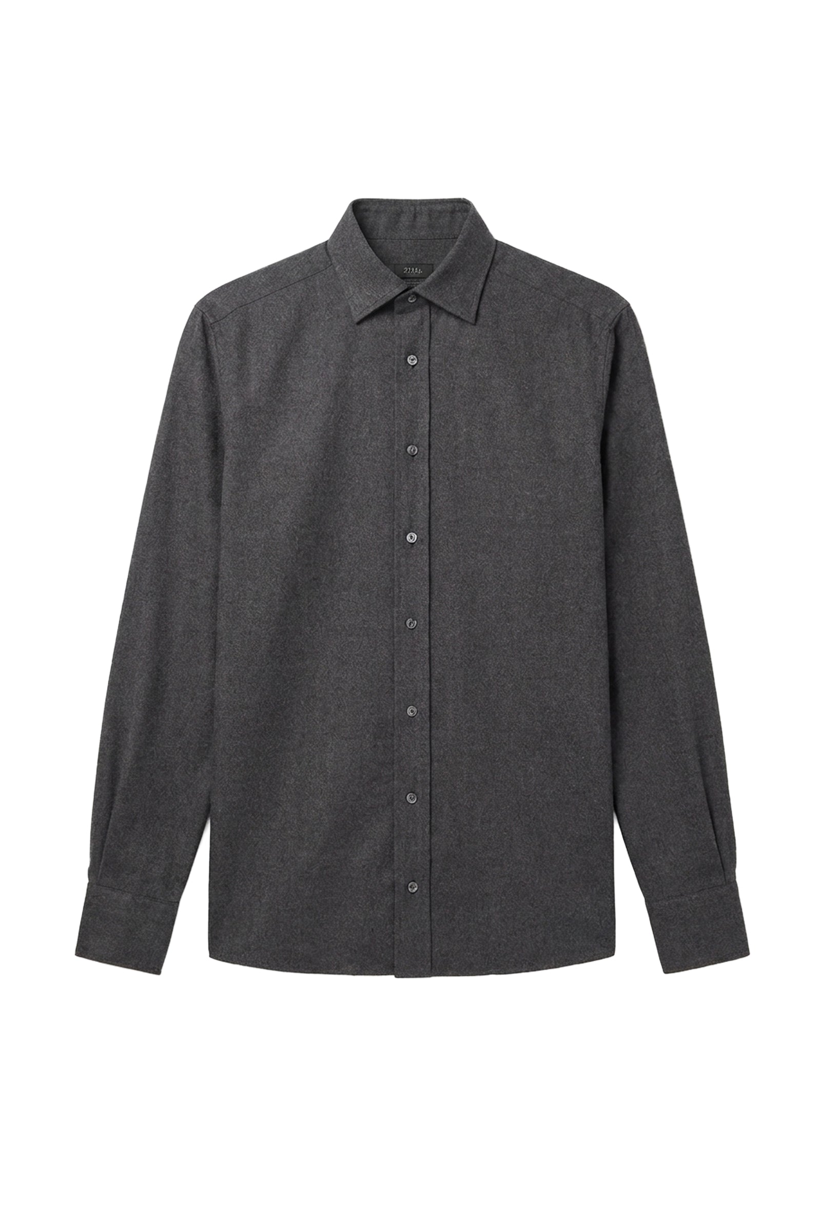 Chemise à plaque en laine - Gris
