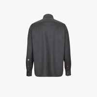 Chemise à plaque en laine - Gris