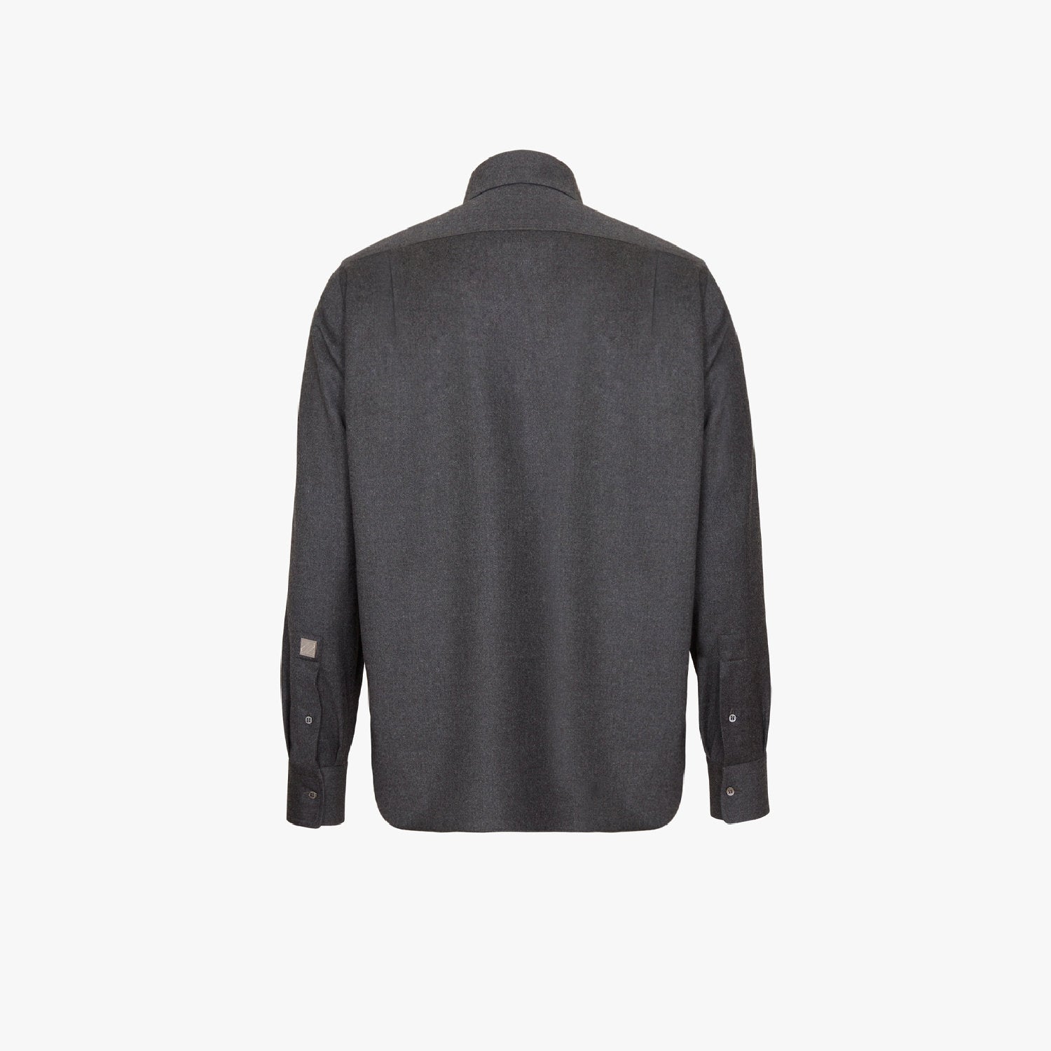 Chemise à plaque en laine - Gris