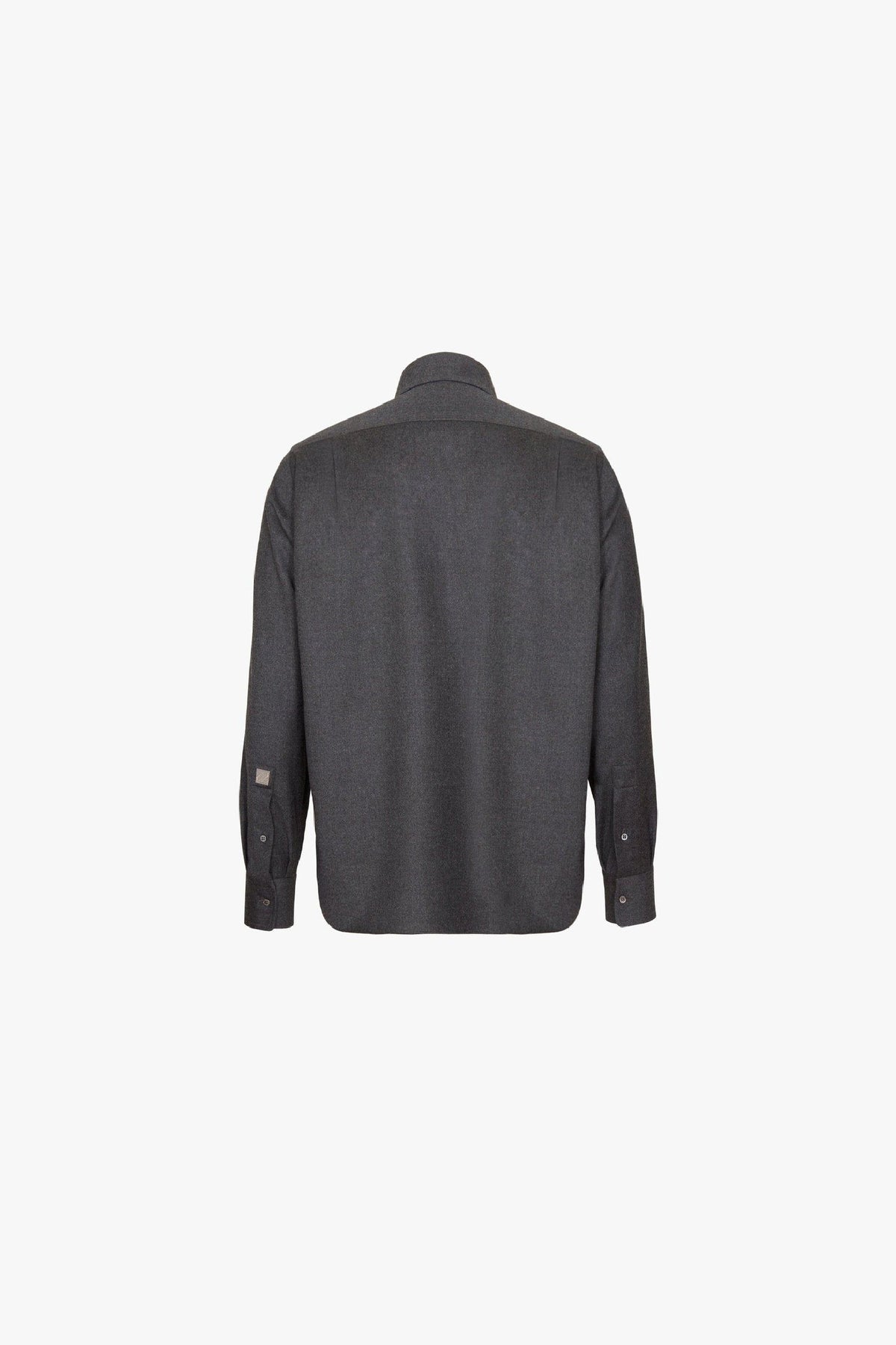 Chemise à plaque en laine - Gris