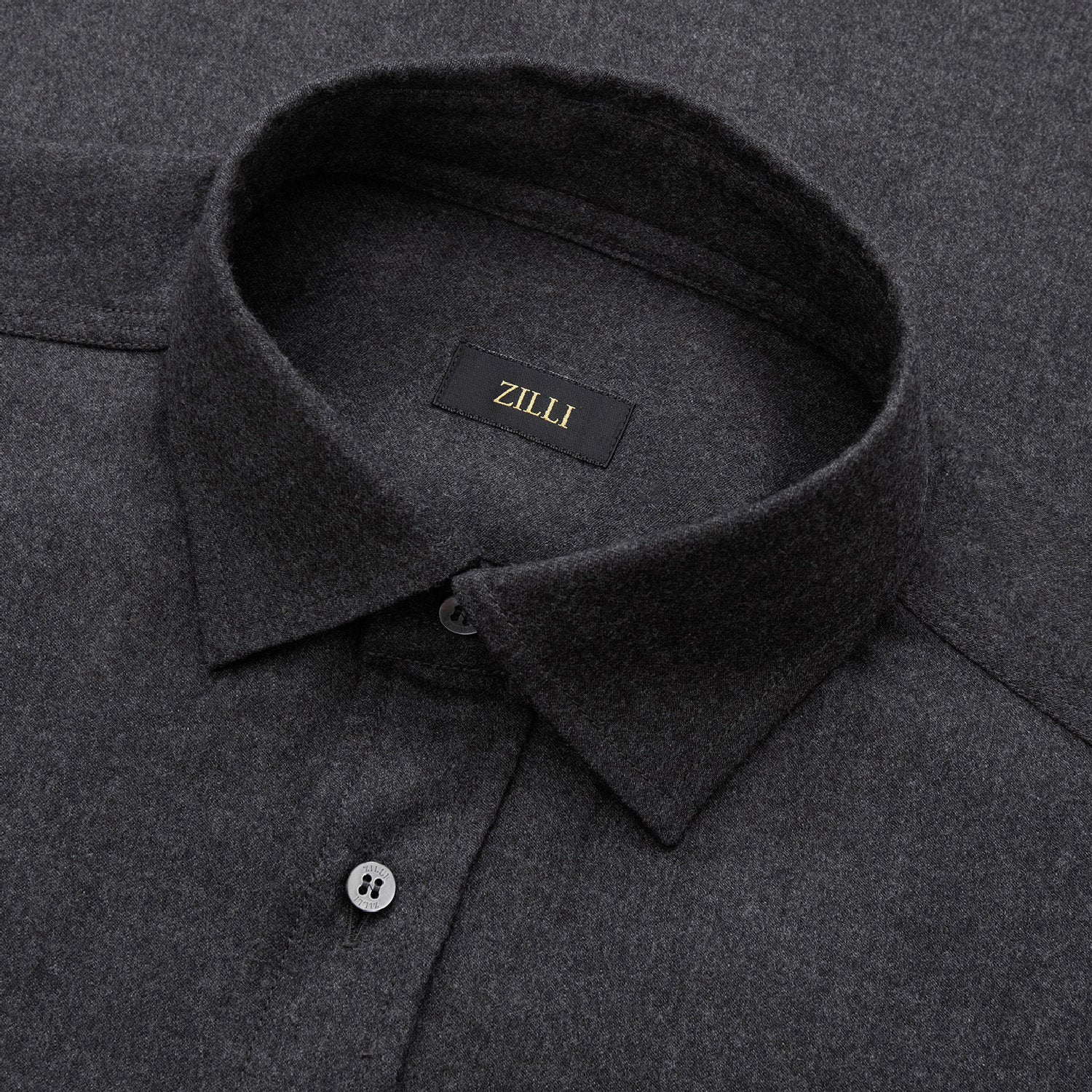 Chemise à plaque en laine - Gris