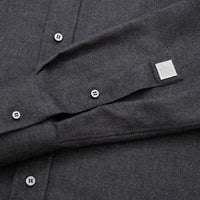 Chemise à plaque en laine - Gris