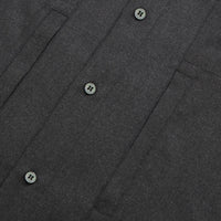 Wool blend shirt with pockets and flap - Grey
