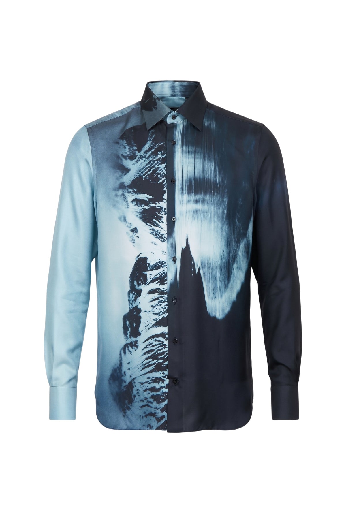 Chemise à motifs dégradés en soie - Smoke Avio