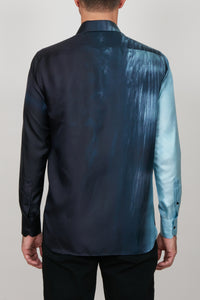Chemise à motifs dégradés en soie - Smoke Avio