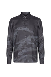 Chemise à motifs en soie - Slate