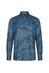 Chemise à motifs en soie - Smoke Avio