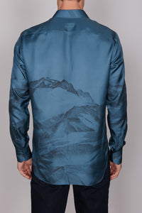 Chemise à motifs en soie - Smoke Avio
