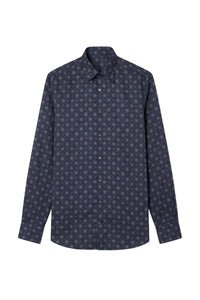 Chemise à fleurs en soie - Deep Cherry