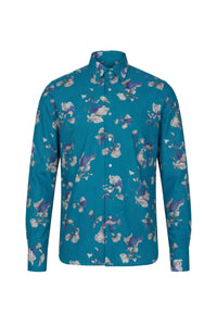 Chemise à carreaux en lin - Peacock