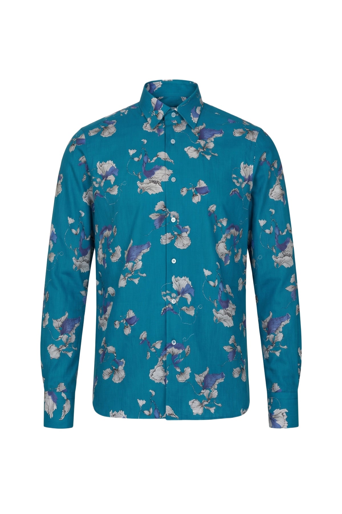 Chemise à carreaux en lin - Peacock