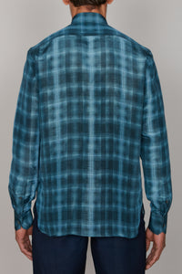 Chemise à carreaux en lin - Dark Green