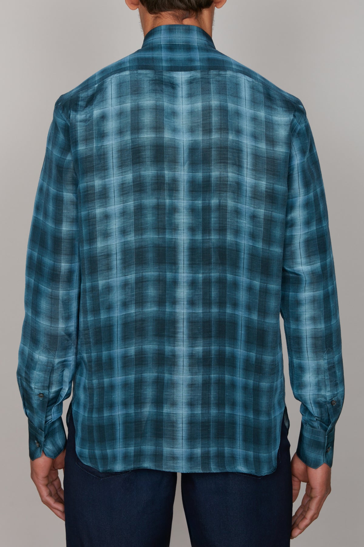 Chemise à carreaux en lin - Dark Green