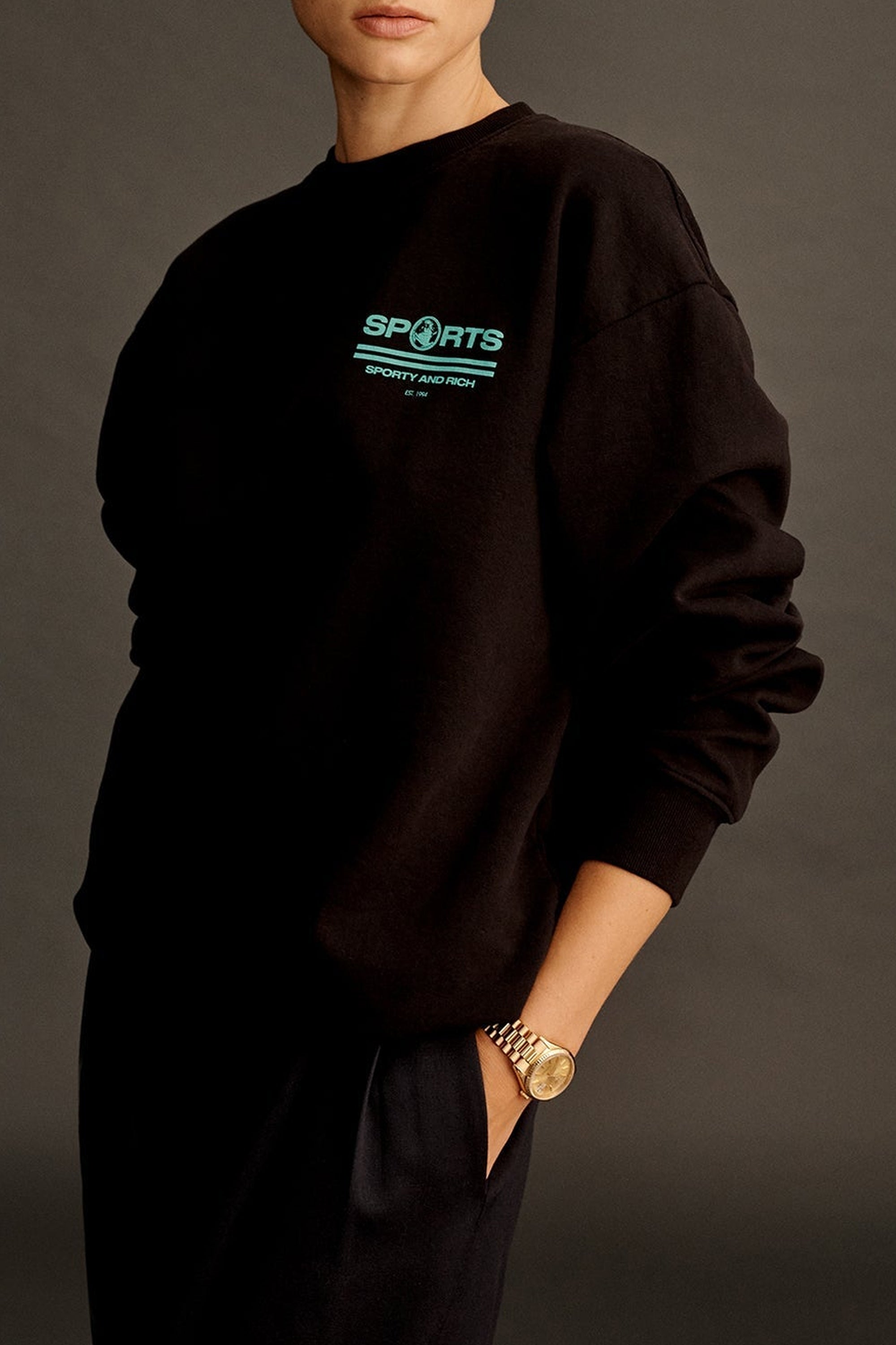 Sweatshirt à col rond - Black