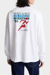 Long-sleeved printed T-shirt - White