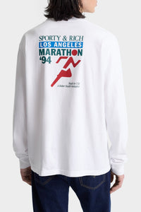 T-shirt à manches longues imprimé - White