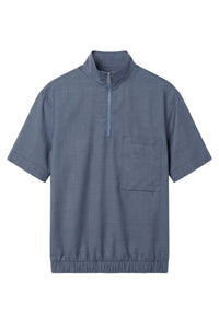 Chemise zippé en laine - Pale Blue Onyx