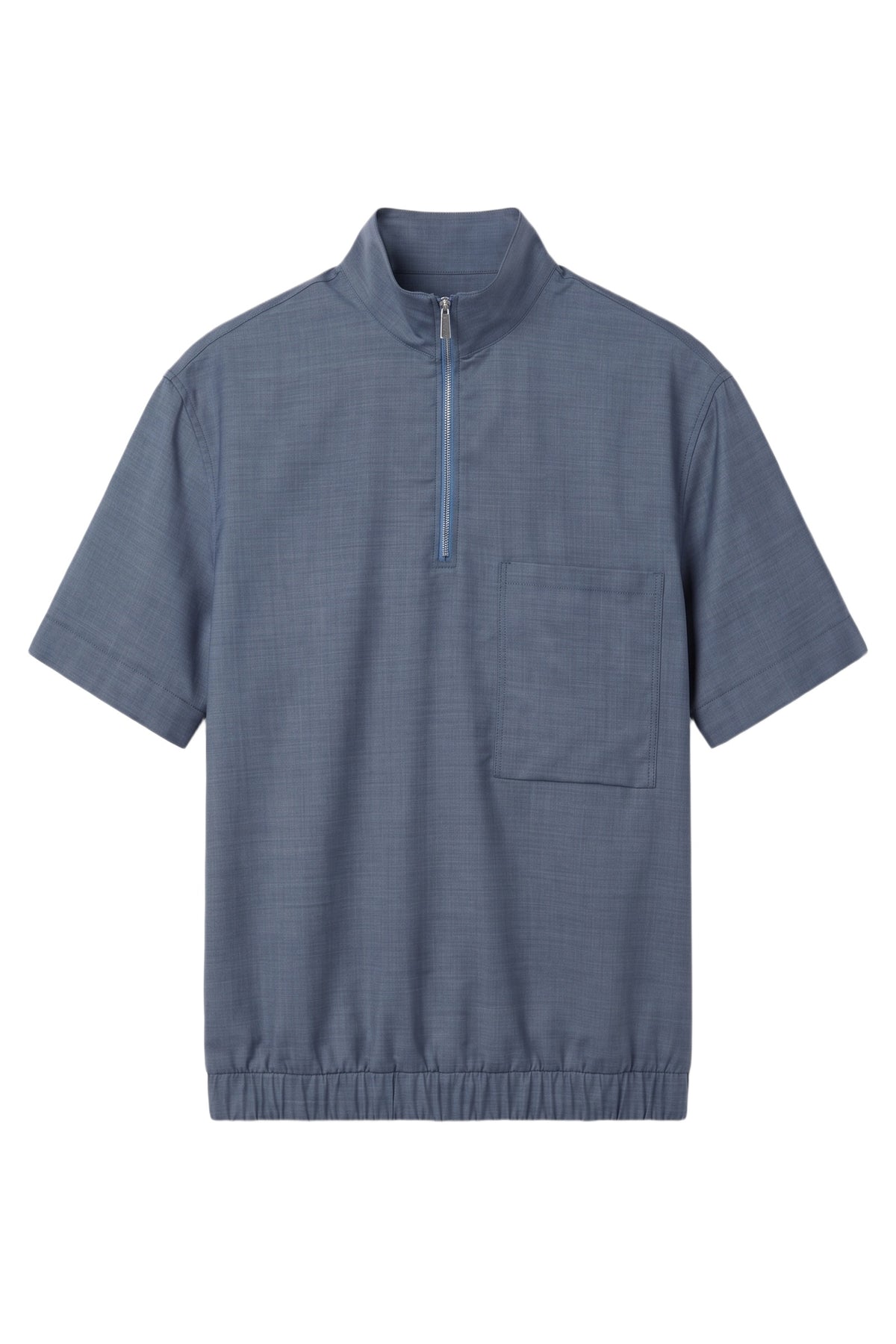 Chemise zippé en laine - Pale Blue Onyx