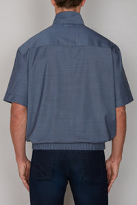 Chemise zippé en laine - Pale Blue Onyx