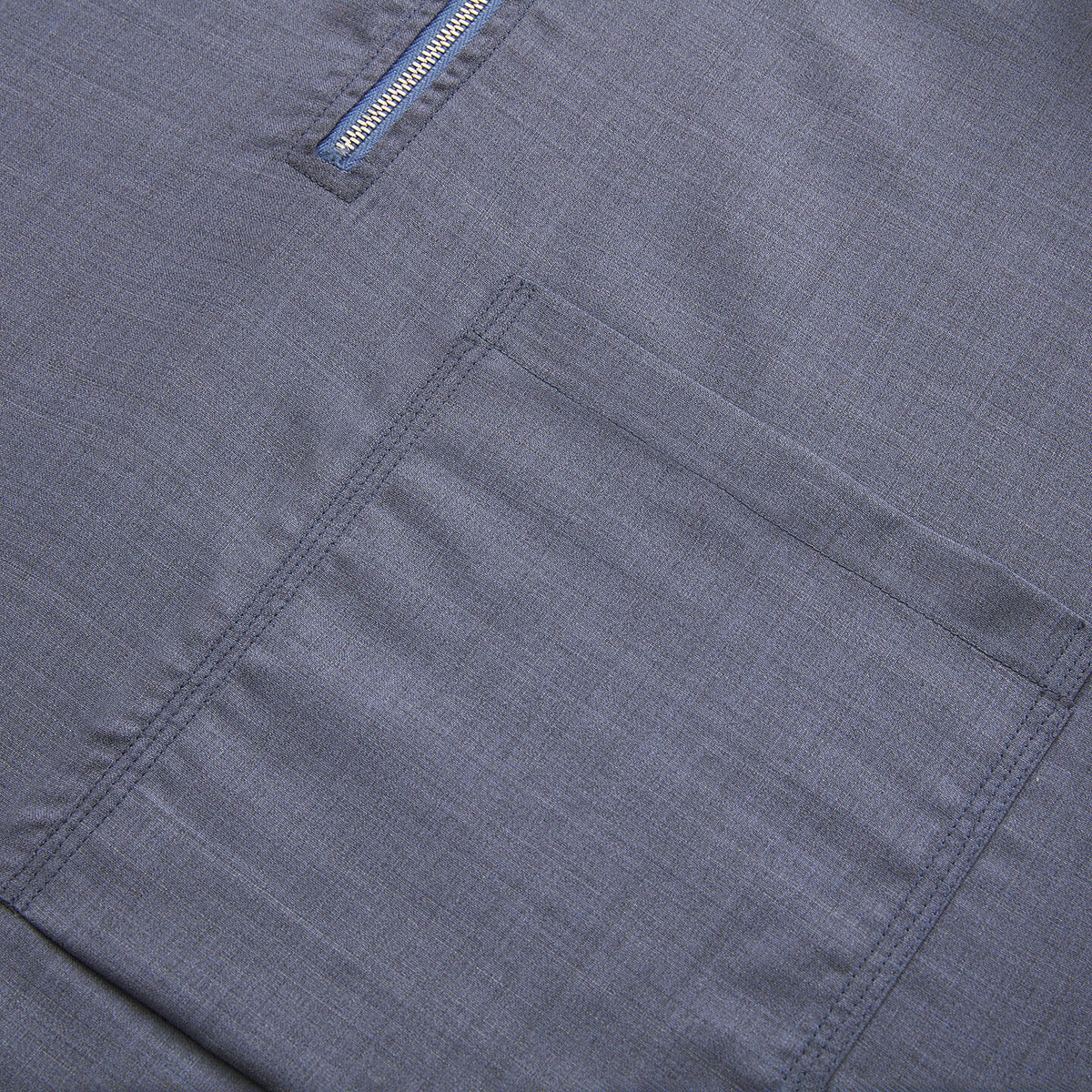 Chemise zippé en laine - Pale Blue Onyx