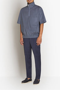 Chemise zippé en laine - Pale Blue Onyx
