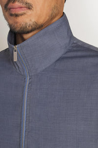 Chemise zippé en laine - Pale Blue Onyx