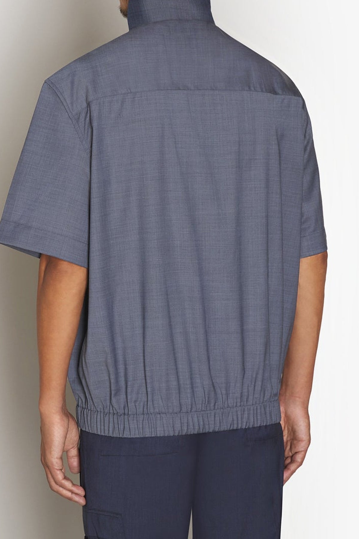 Chemise zippé en laine - Pale Blue Onyx