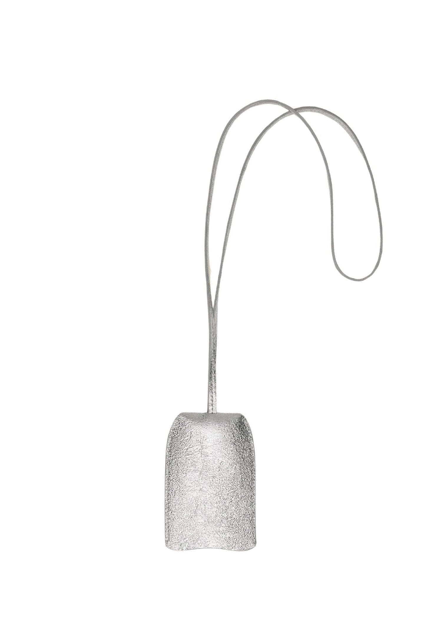 Porte-clés cloche Ami de Cœur en cuir - Silver