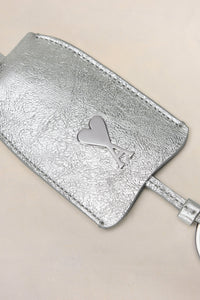 Porte-clés cloche Ami de Cœur en cuir - Silver