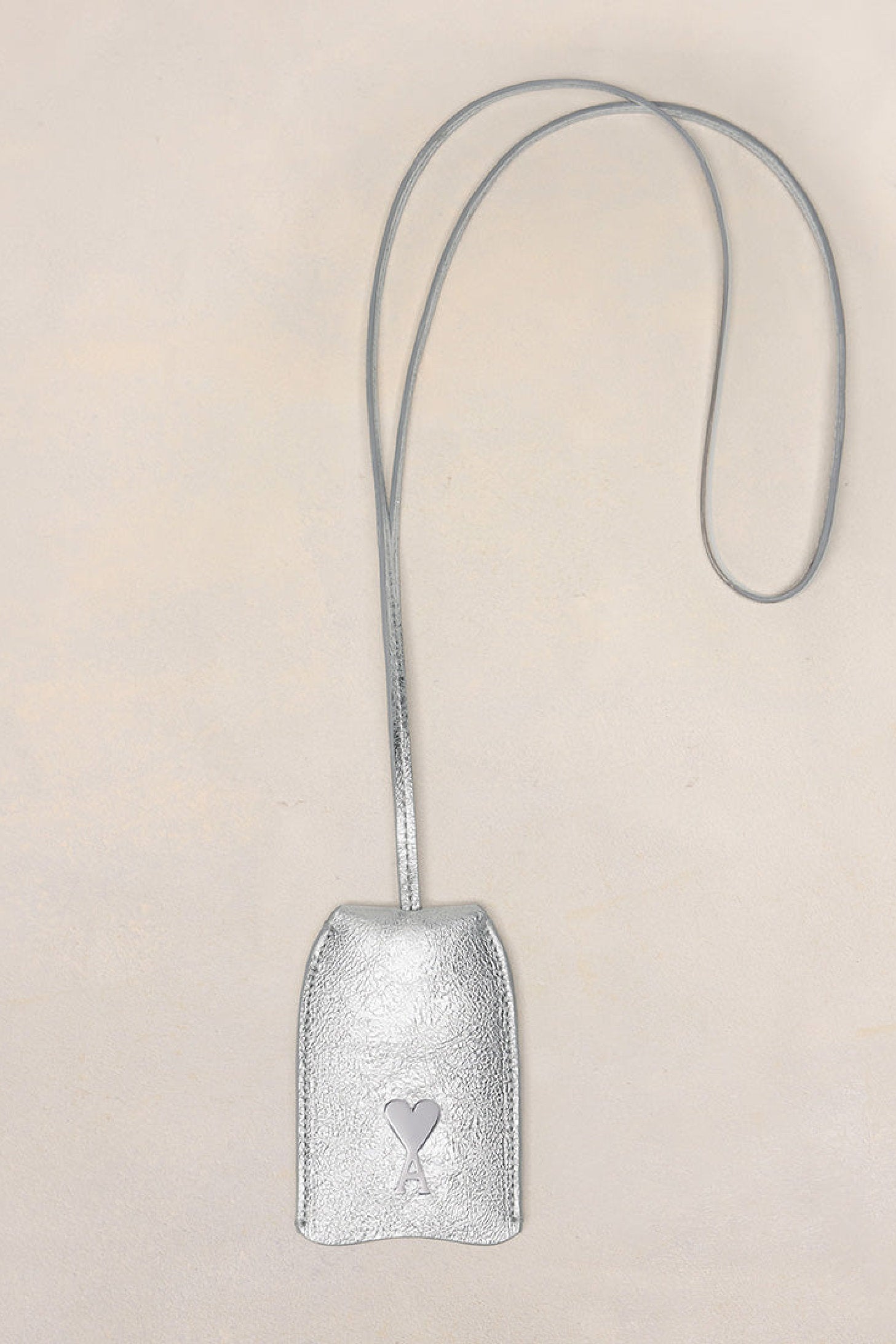 Porte-clés cloche Ami de Cœur en cuir - Silver