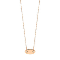 Collier Ellipses & Sequins en or rose 18 carats - Rose