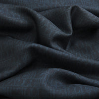 Écharpe monogramme réversible en cachemire - Noir & Bleu