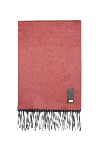 Écharpe avec patch en soie - Bordeaux & Noir
