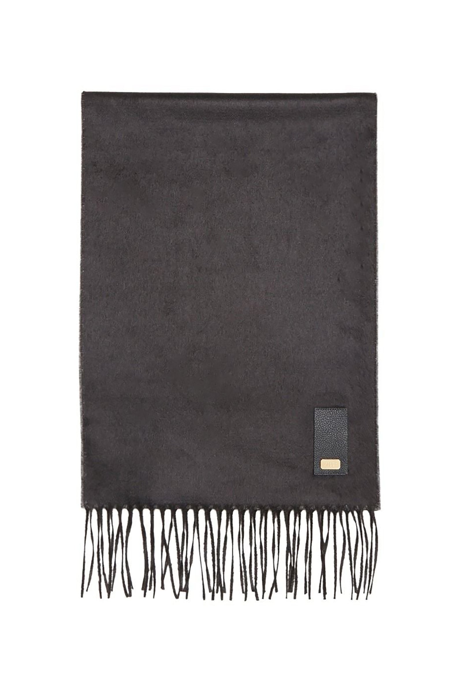 Écharpe avec patch en soie - Noir & Doré