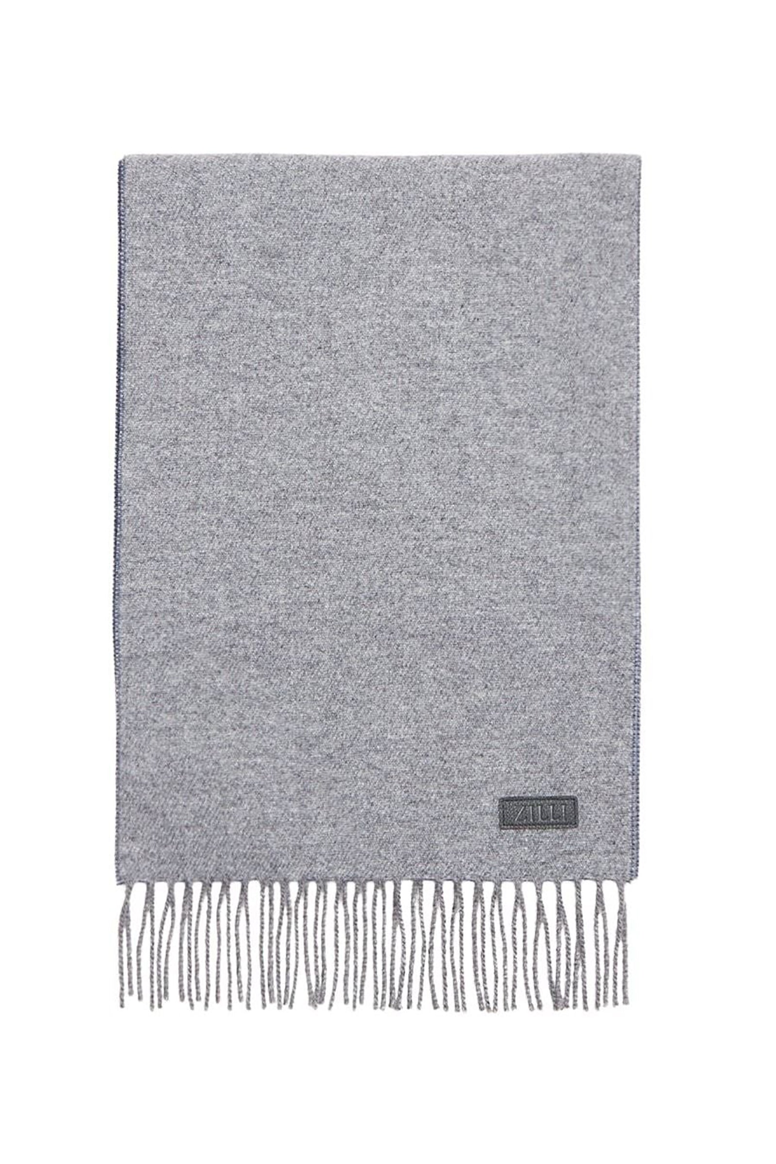 Écharpe à franges en cachemire - Gris