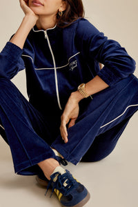 Gilet SR Sport en velours - Navy