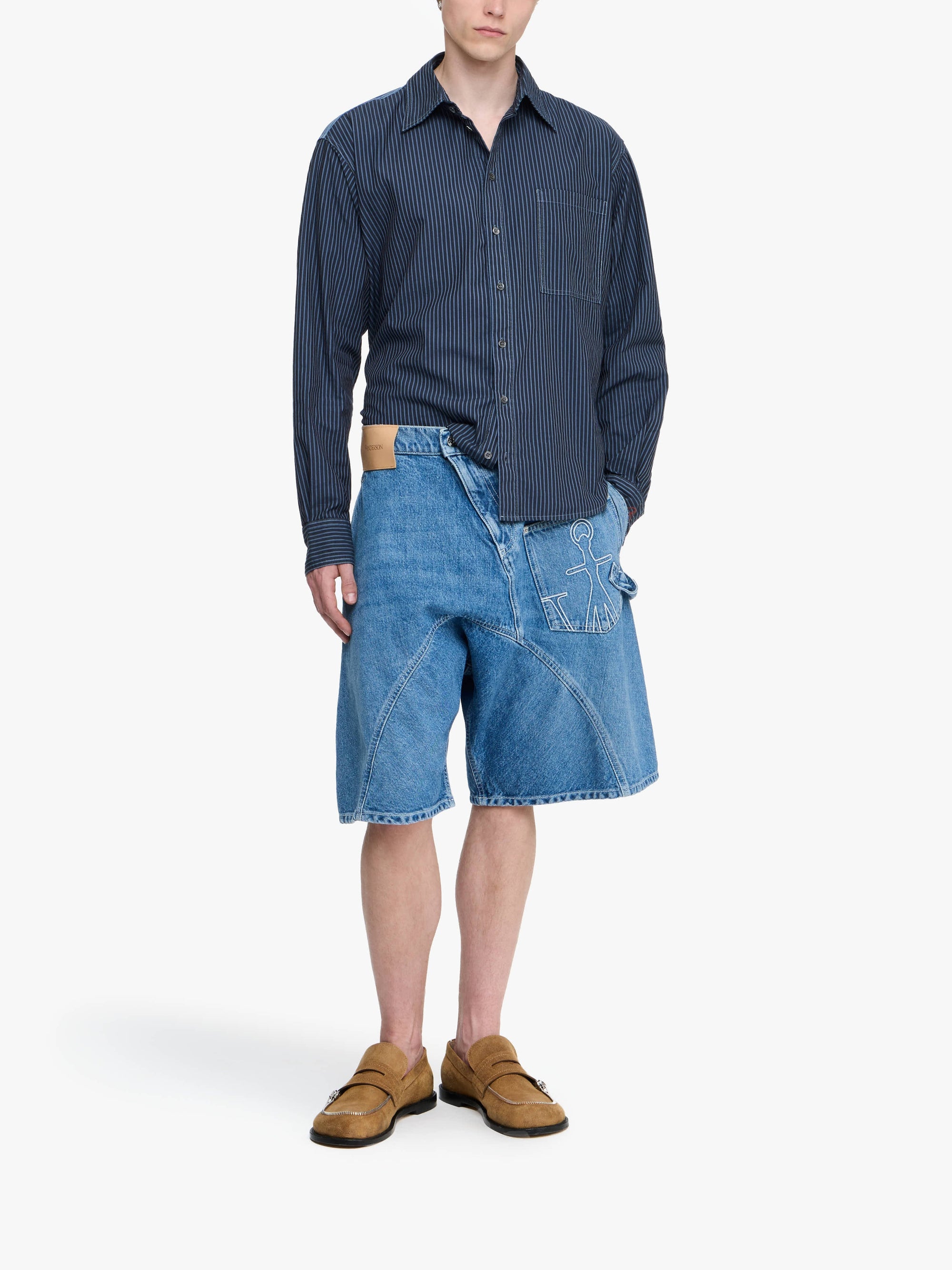 Short De Travail Torsadé - Steel Blue