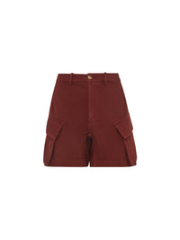 Short Cargo À Taille Haute - Rust