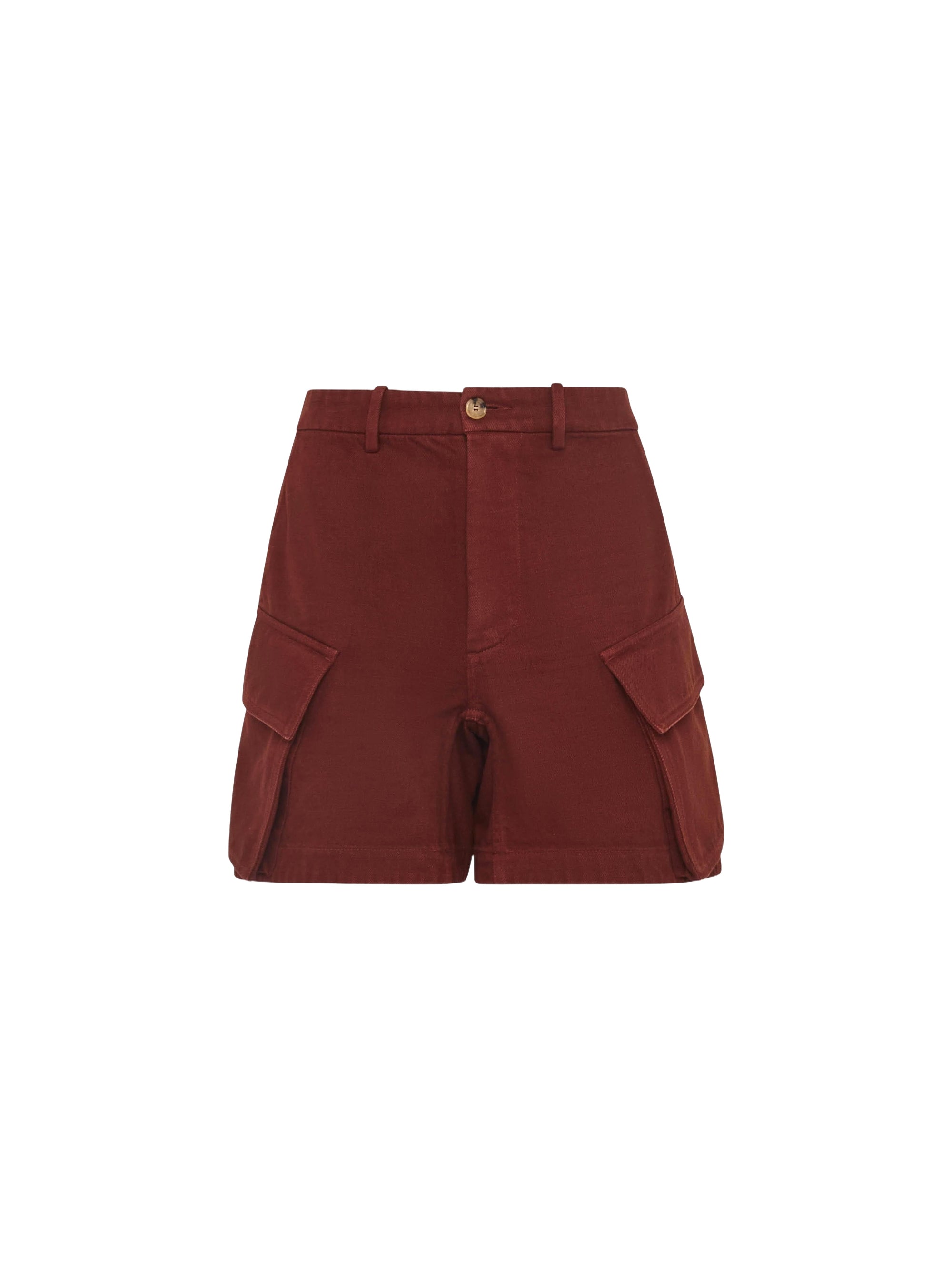 Short Cargo À Taille Haute - Rust