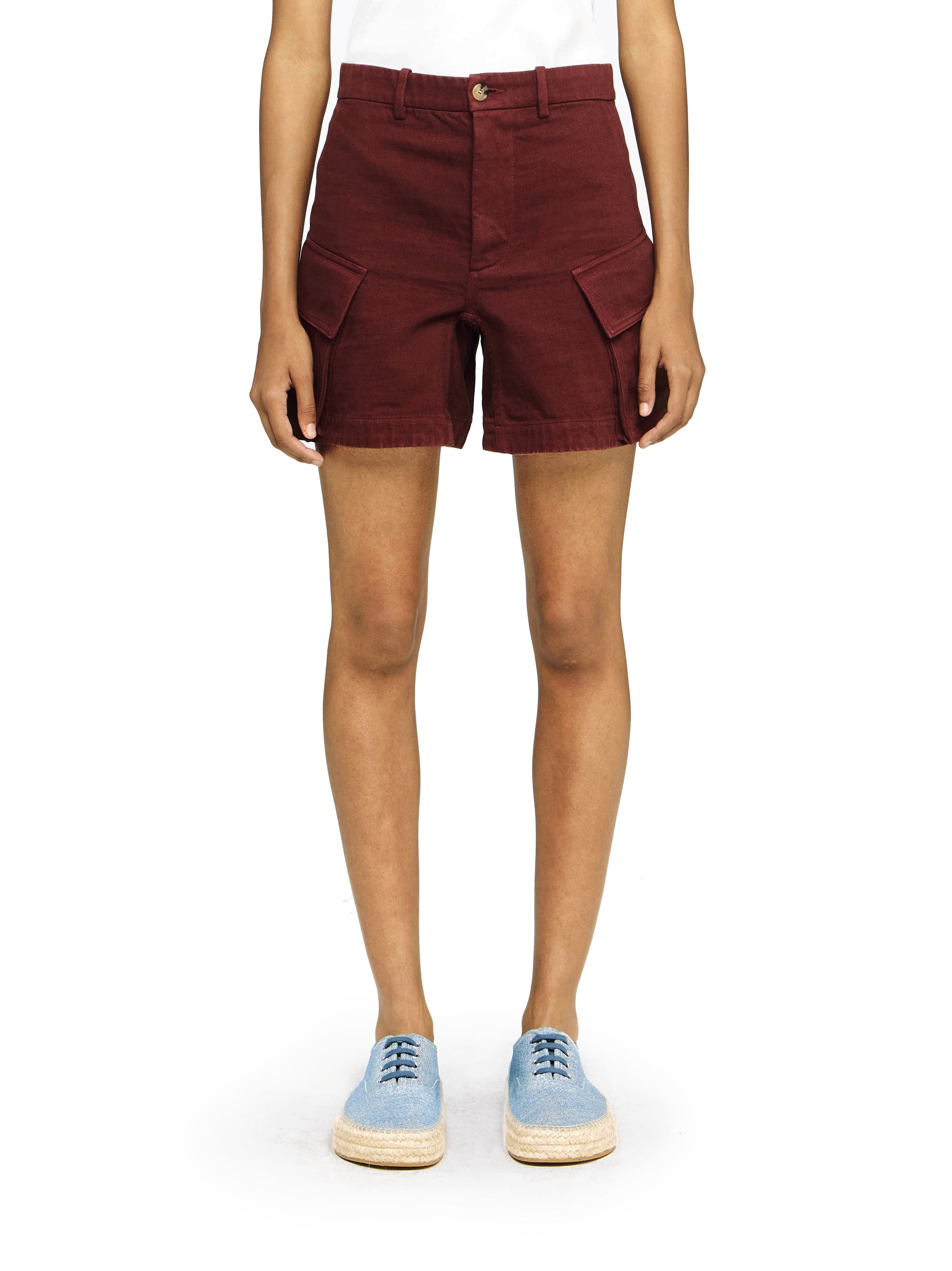 Short Cargo À Taille Haute - Rust