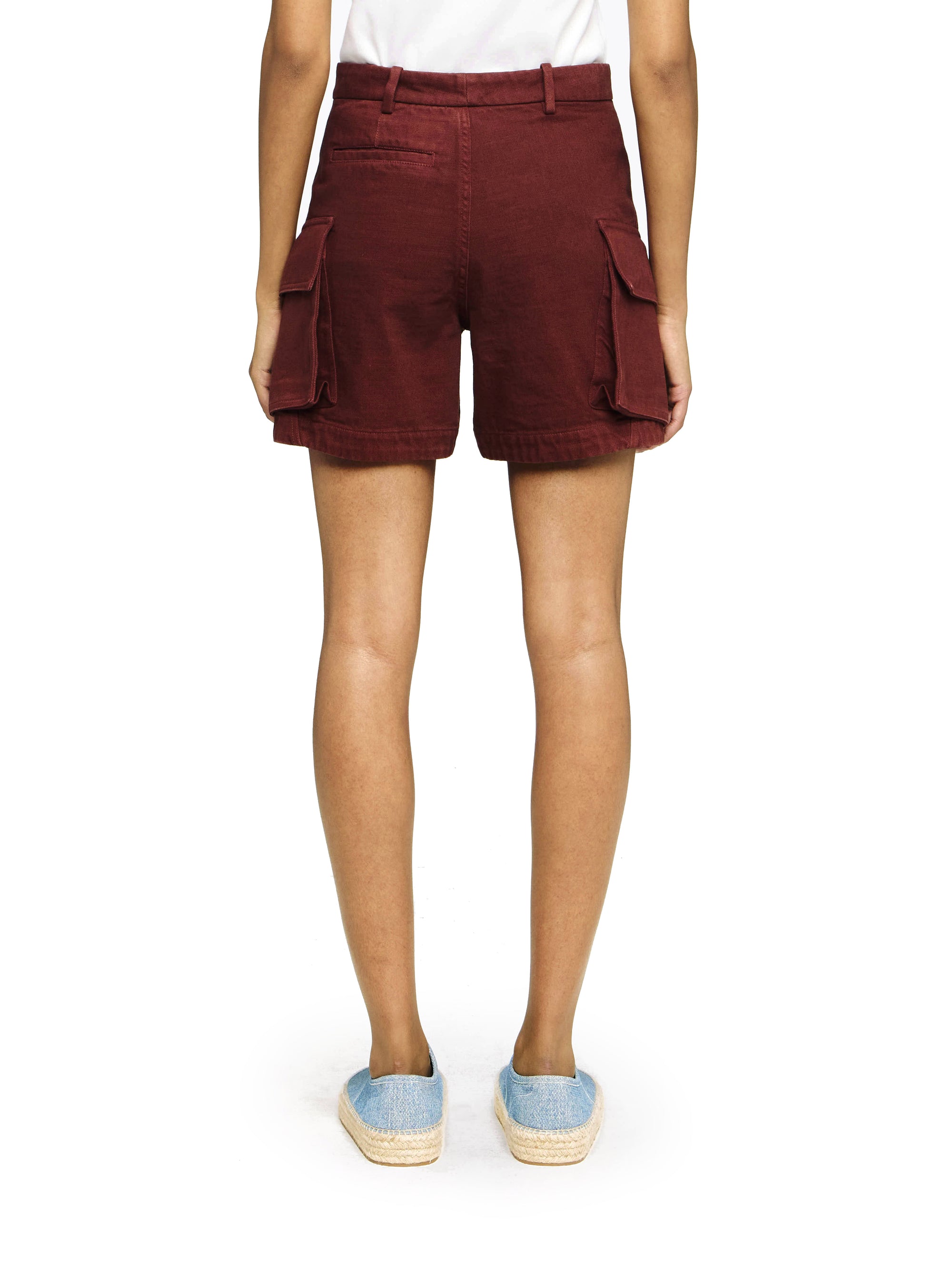 Short Cargo À Taille Haute - Rust
