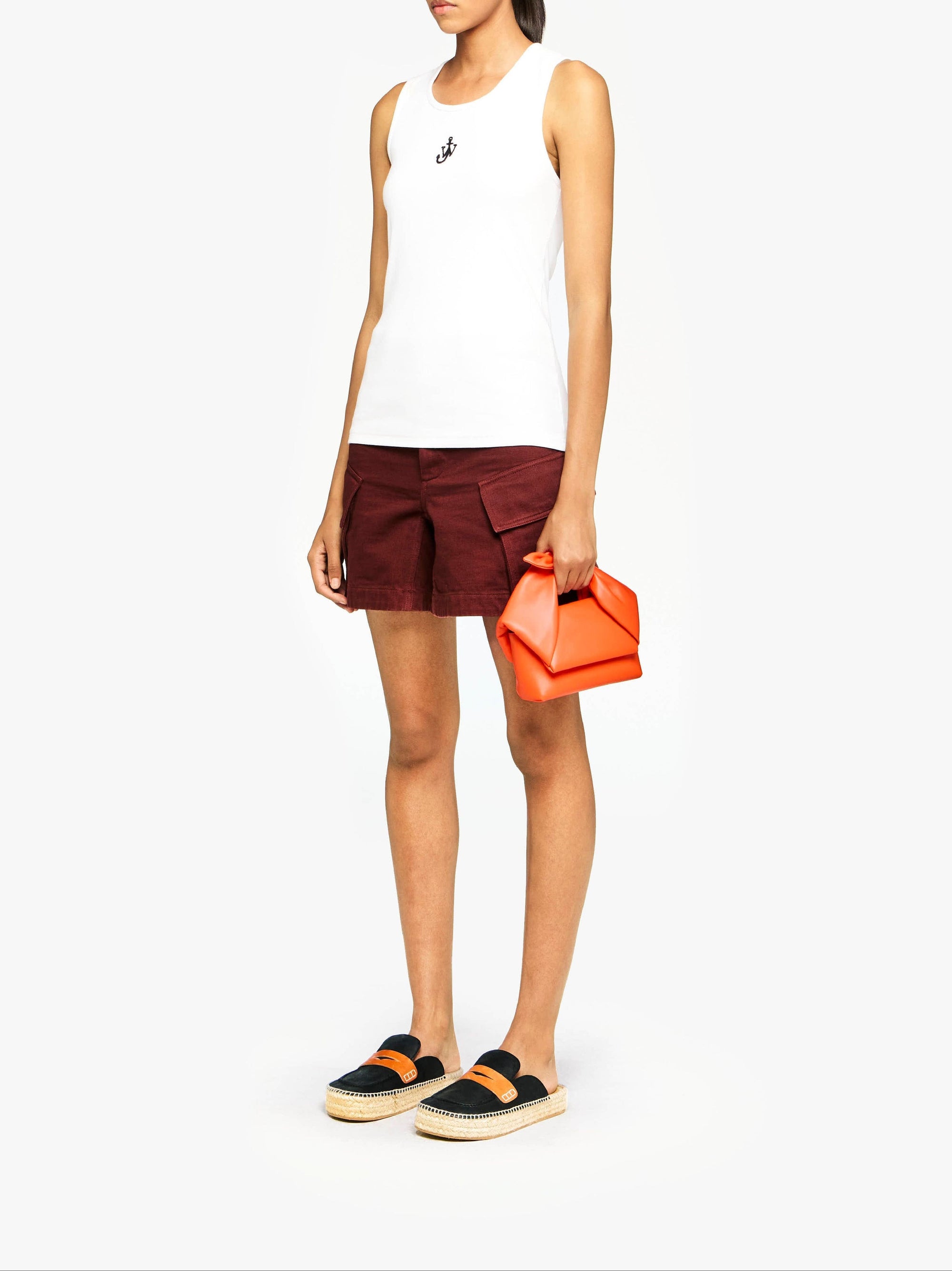 Short cargo taille haute - Rust