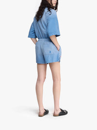 Short Avec Imprimé Logo - Light Blue