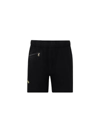 Short à broderies contrastées - Washed Black