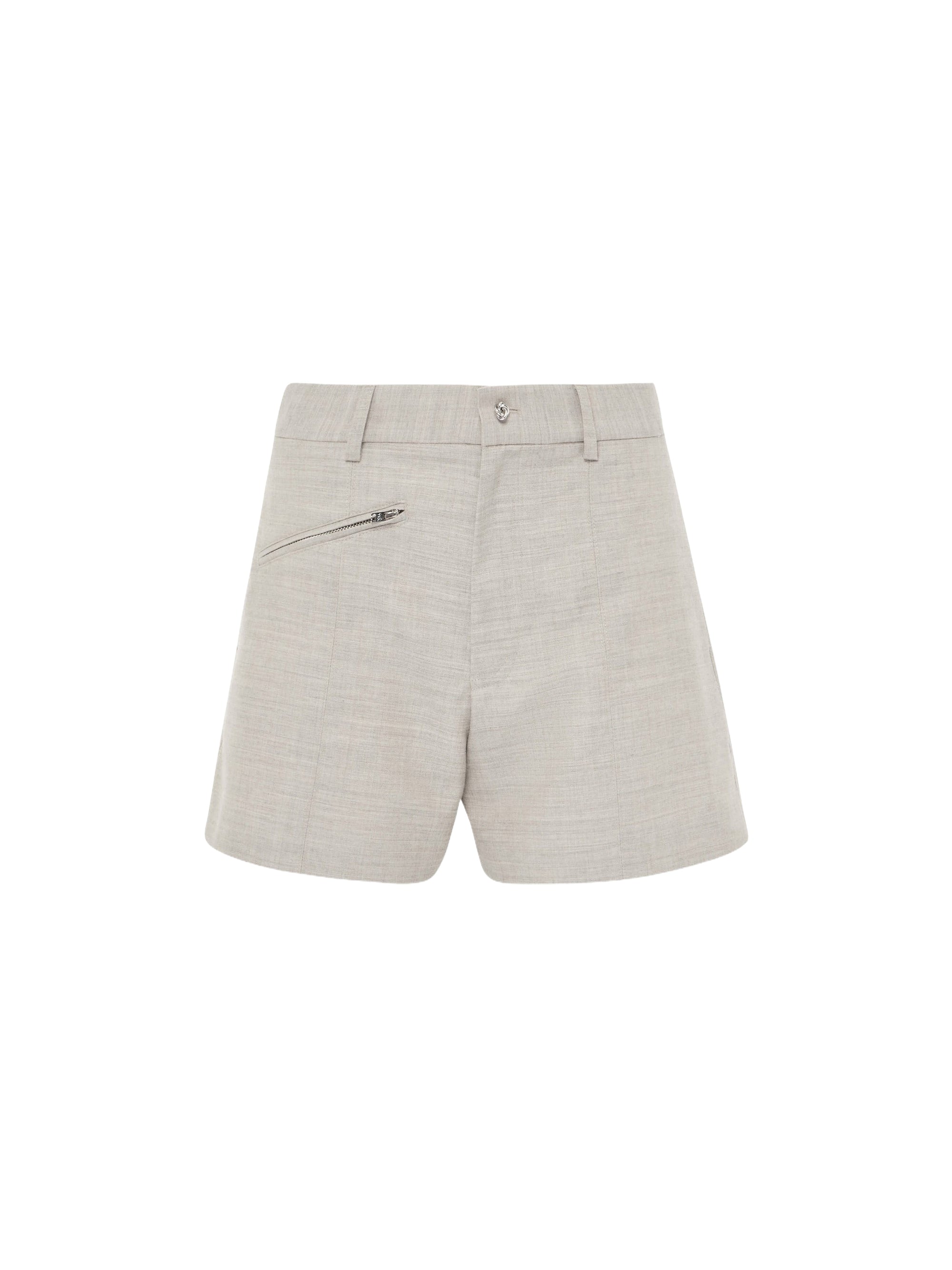 Short taille haute en laine - Clay Melange