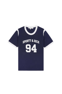 T-shirt with inscription - Navy