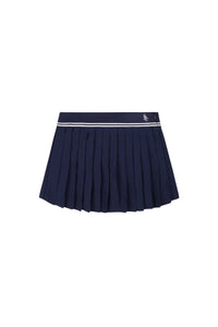 Pleated skirt with logo - Dark Navy